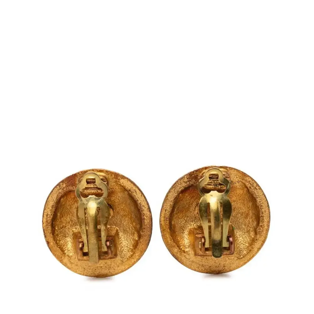 Chanel Cc Logo Clip-On Earrings Metal #250191C57B